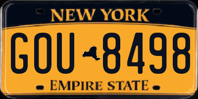 NY license plate GOU8498