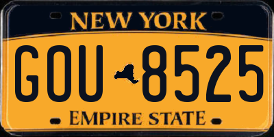 NY license plate GOU8525