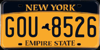 NY license plate GOU8526