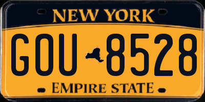 NY license plate GOU8528