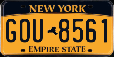 NY license plate GOU8561