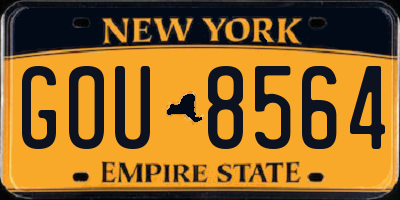 NY license plate GOU8564