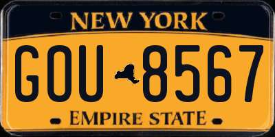 NY license plate GOU8567