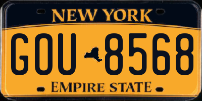 NY license plate GOU8568