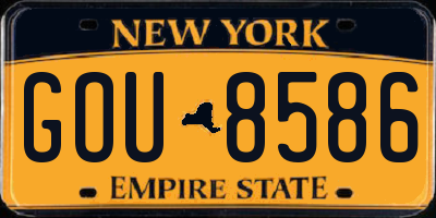 NY license plate GOU8586
