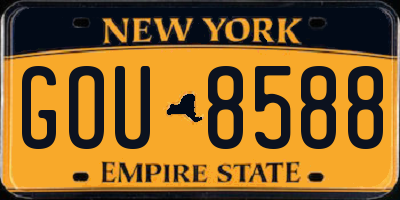 NY license plate GOU8588