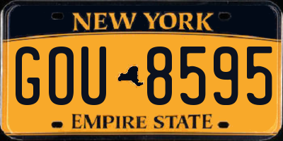 NY license plate GOU8595