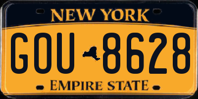 NY license plate GOU8628
