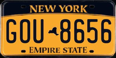 NY license plate GOU8656