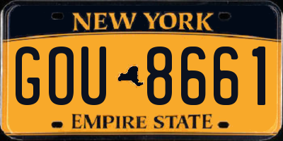 NY license plate GOU8661