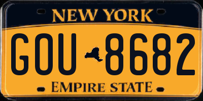 NY license plate GOU8682