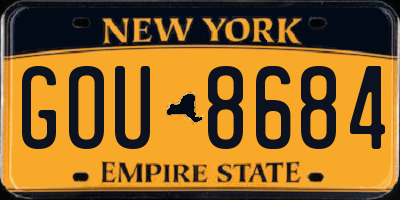 NY license plate GOU8684