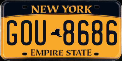 NY license plate GOU8686