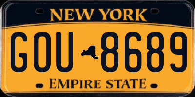 NY license plate GOU8689