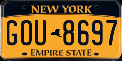 NY license plate GOU8697