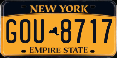 NY license plate GOU8717