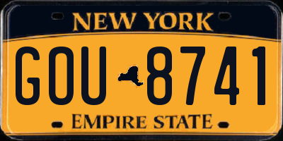 NY license plate GOU8741
