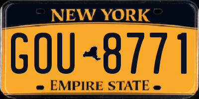 NY license plate GOU8771