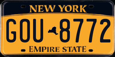 NY license plate GOU8772