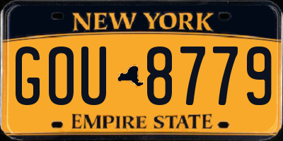 NY license plate GOU8779
