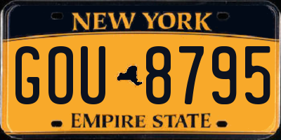 NY license plate GOU8795