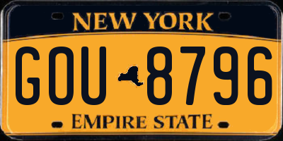 NY license plate GOU8796