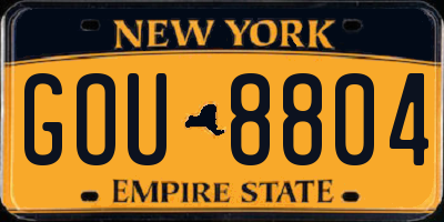 NY license plate GOU8804