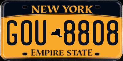 NY license plate GOU8808