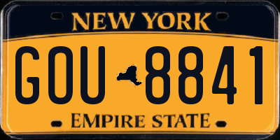 NY license plate GOU8841