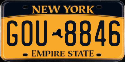 NY license plate GOU8846