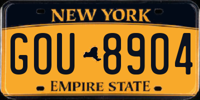 NY license plate GOU8904