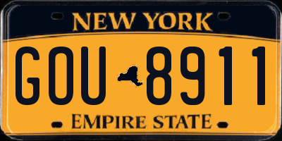 NY license plate GOU8911