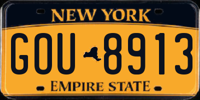 NY license plate GOU8913