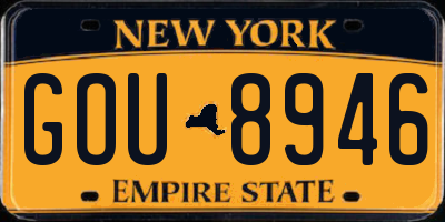 NY license plate GOU8946