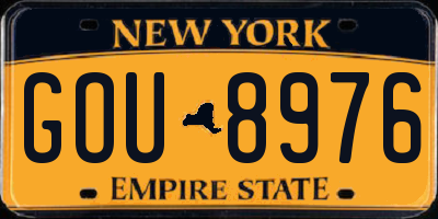 NY license plate GOU8976