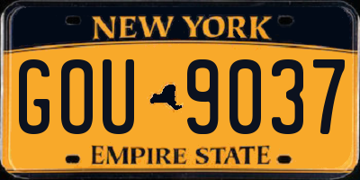 NY license plate GOU9037