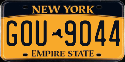 NY license plate GOU9044