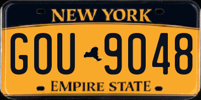 NY license plate GOU9048