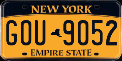 NY license plate GOU9052