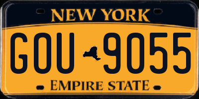 NY license plate GOU9055