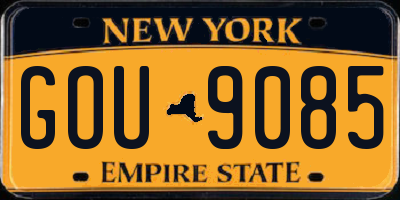 NY license plate GOU9085