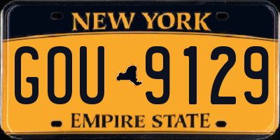 NY license plate GOU9129