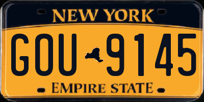 NY license plate GOU9145