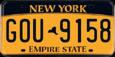 NY license plate GOU9158