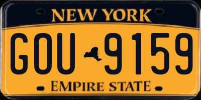 NY license plate GOU9159