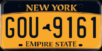 NY license plate GOU9161
