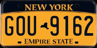 NY license plate GOU9162