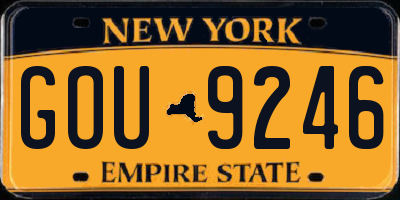 NY license plate GOU9246