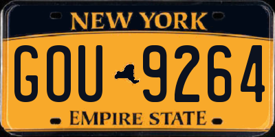 NY license plate GOU9264