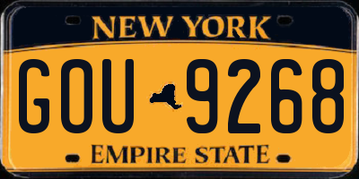 NY license plate GOU9268